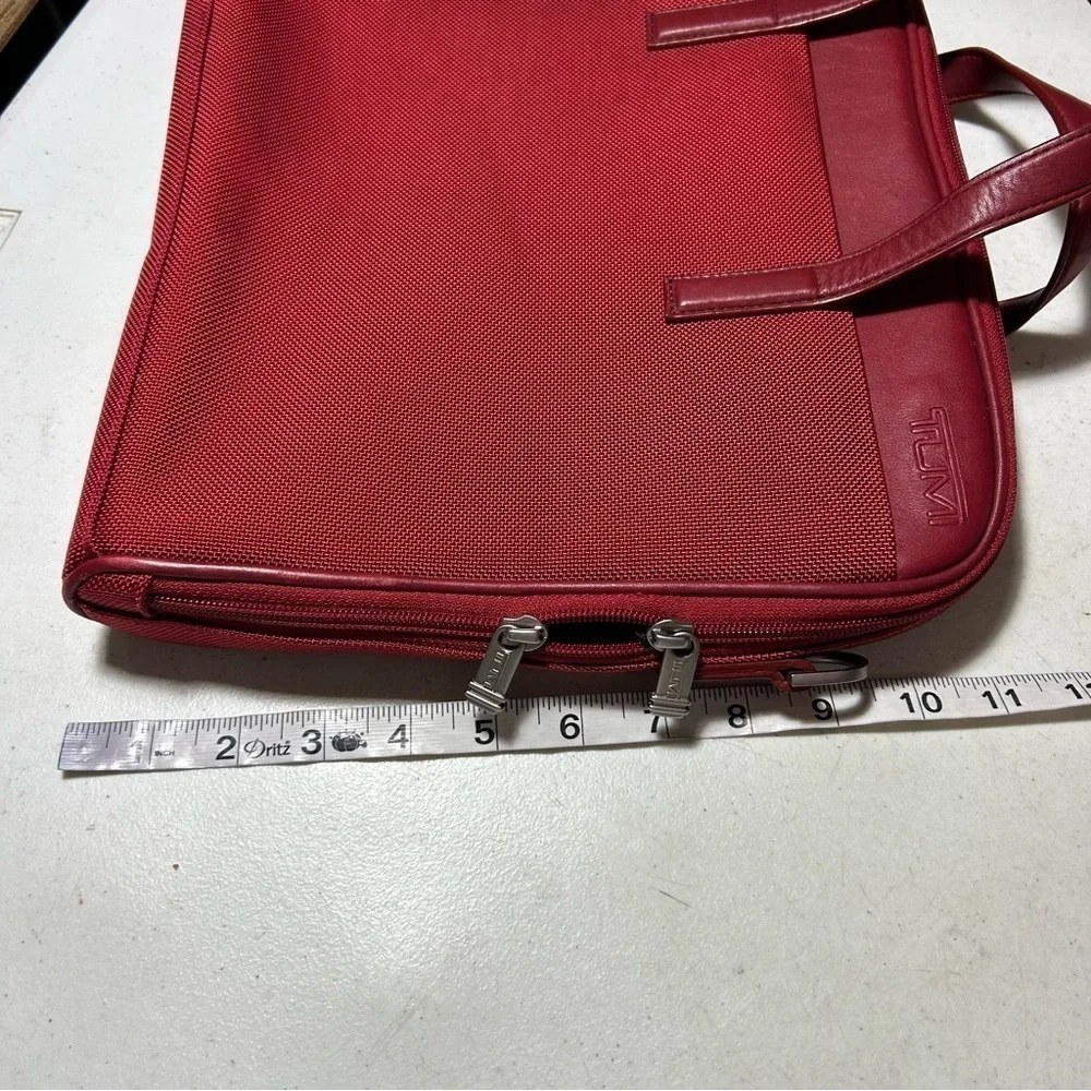 Tumi Large Business Crimson Red Laptop Bag